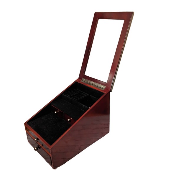 Heavy Wooden Jewelry Box - Picture 2 of 11